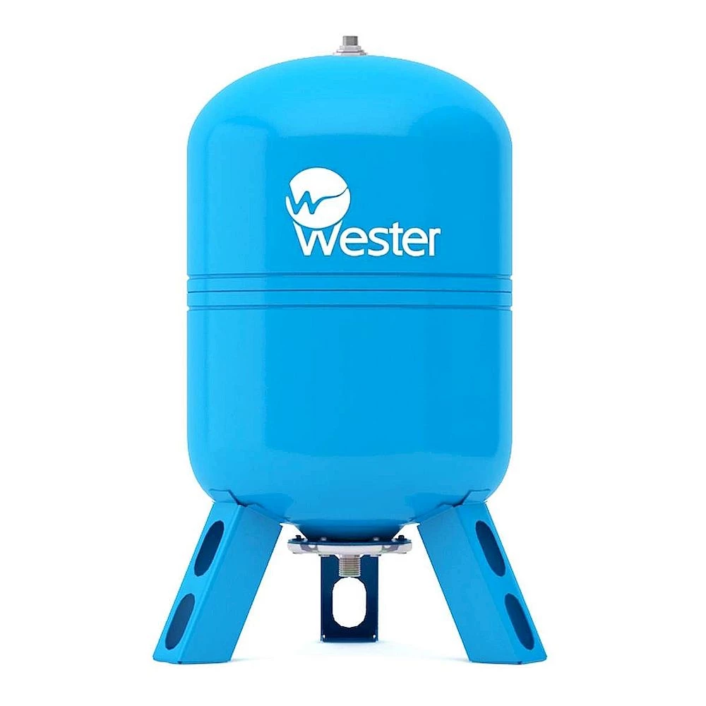 Гидроаккумулятор Wester WAV16 1 1/4″ 300 л Ру16 вертикальный, наружная резьба, корпус – углеродистая сталь