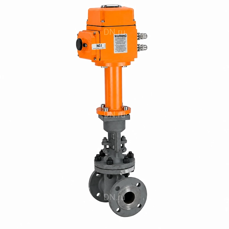 Задвижка клиновая 30с941нж Ду100 Ру16 GAIR фланцевая, корпус - сталь 25Л, материал клина - сталь 25Л, уплотнение - металл, с ОСТ-фланцем, с электроприводом MT-N-010EM-O1-220VAC-У1 (GVWR2121M-2W-F-ОСТ)