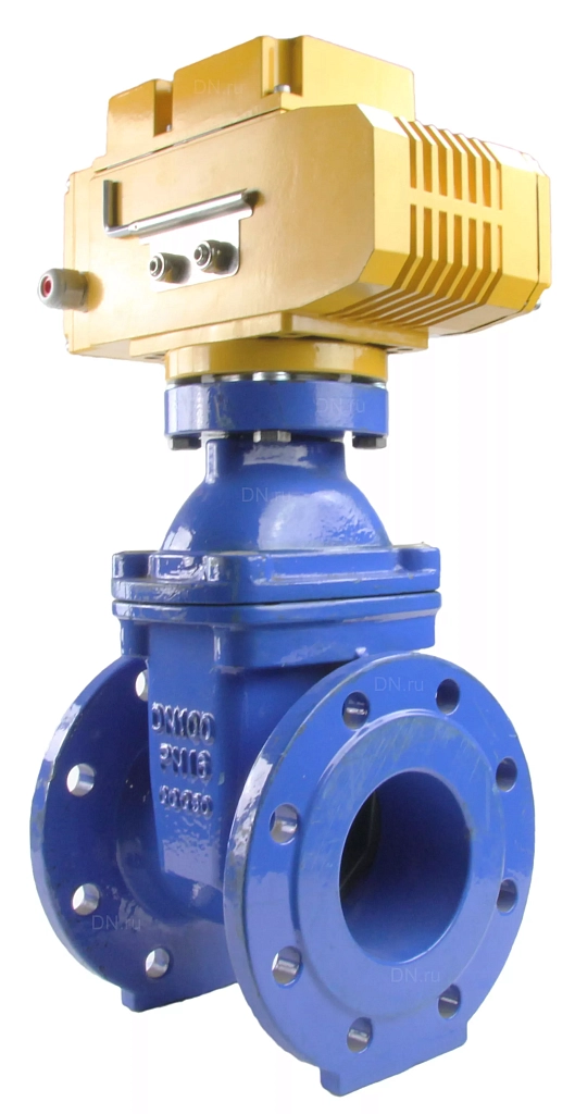 Задвижка клиновая ABRA A40 Ду300 Ру16 фланцевая, клин - обрезиненный, шпиндель - невыдвижной, корпус - чугун, уплотнение - EPDM, с электроприводом MT-N-030EM-О1-220VAC-У1